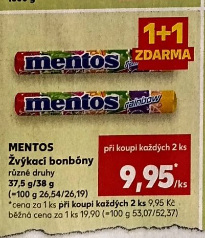 MENTOS Žvýkací bonbóny