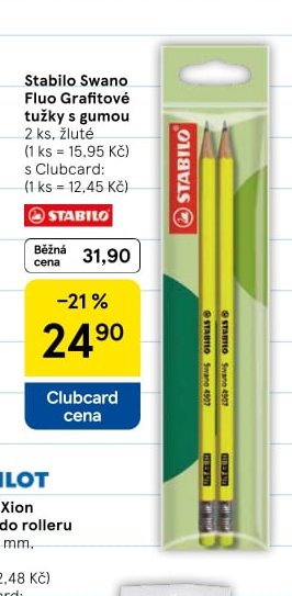 Stabilo Swano Fluo Grafitové tužky s gumou