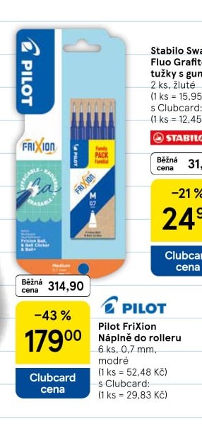 Pilot Frixion Náplně do rolleru