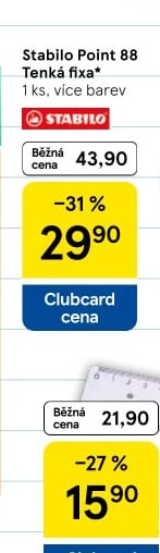 Stabilo Point 88 Tenká fixa