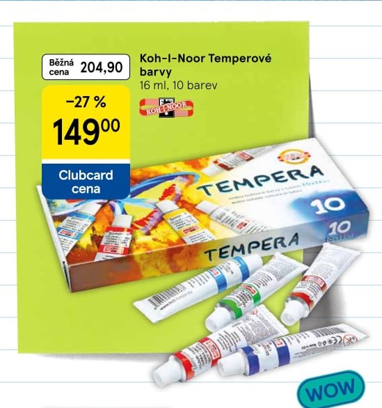Koh-I-Noor Temperové barvy 10 barev