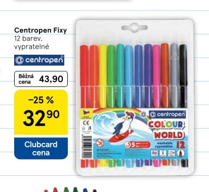 Centropen Fixy 12 barev