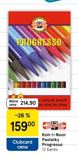 Koh-I-Noor Pastelky Progresso 12 barev