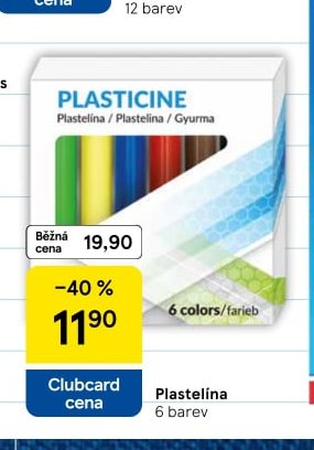 Plastelína 6 barev