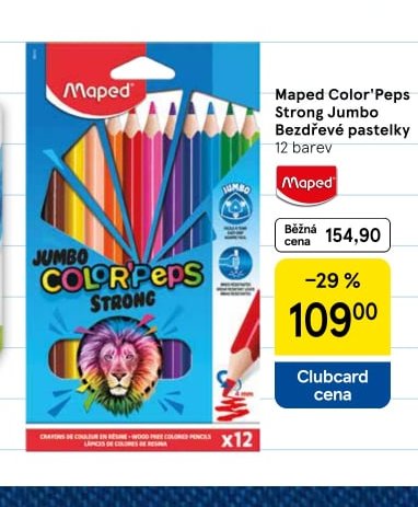 Maped Color'Peps Strong Jumbo pastelky 12 barev