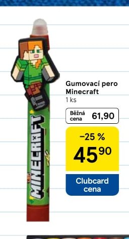 Gumovací pero Minecraft
