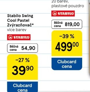 Stabilo Swing Cool Pastel Zvýrazňovač