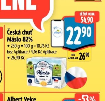 Česká chuť Máslo 82%