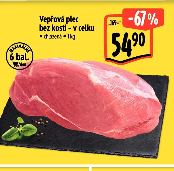 Vepřová plec bez kosti - v celku
