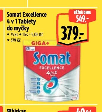 Somat Excellence 4 v 1 Tablety do myčky