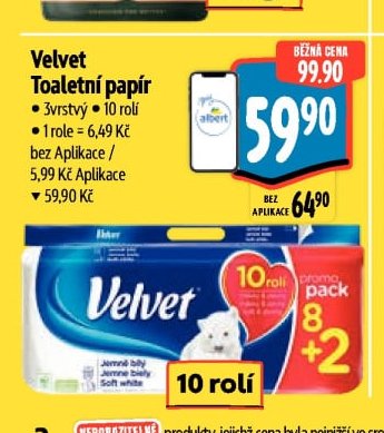 Velvet Toaletní papír