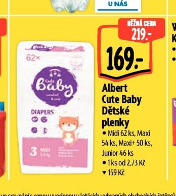 Albert Cute Baby Dětské plenky