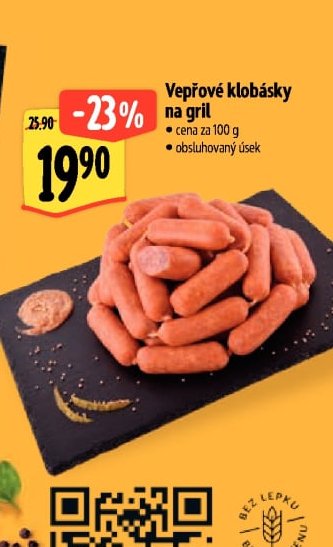 Vepřové klobásky na gril
