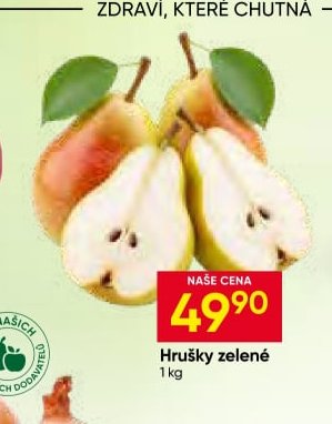 Hrušky zelené 1 kg