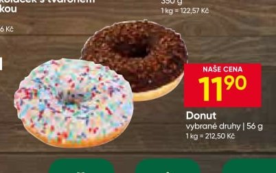 Donut vybrané druhy 56 g