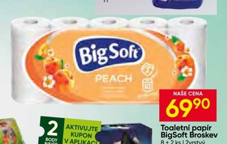 Toaletní papír BigSoft Broskev