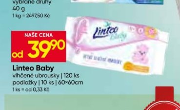 Linteo Baby vlhčené ubrousky