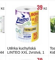Utěrka kuchyňská LINTEO XXL 2vrstvá, 1 role