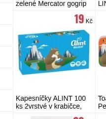 Kapesníčky ALINT 100 ks 2vrstvé v krabičce