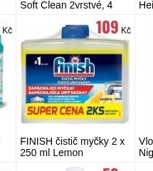 FINISH čistič myčky 2 x 250 ml Lemon