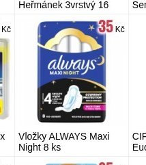 Vložky ALWAYS Maxi Night 8 ks