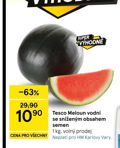 Meloun vodní se sníženým obsahem semen