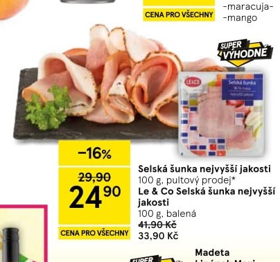 Le & Co Selská šunka nejvyšší jakosti