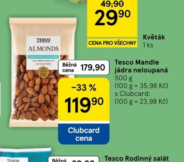 Tesco Mandle jádra neloupaná
