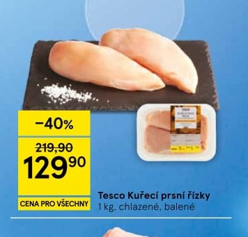 Tesco Kuřecí prsní řízky 1 kg