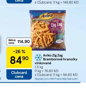 Aviko Zig Zag Bramborové hranolky 1,5 kg