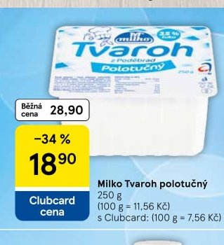Milko Tvaroh polotučný