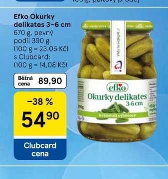 Efko Okurky delikates 3–6 cm