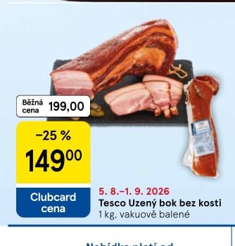 Tesco Uzený bok bez kosti