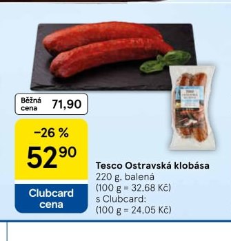 Tesco Ostravská klobása