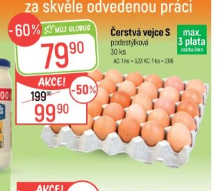 Čerstvá vejce S