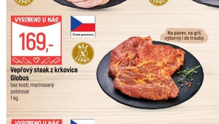 Vepřový steak z krkovice Globus