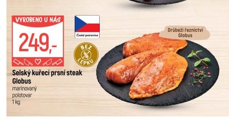 Selský kuřecí prsní steak Globus