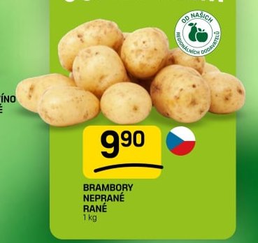 Brambory neprané rané