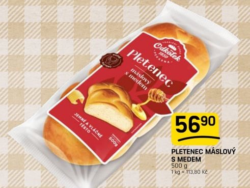 Pletenec máslový s medem
