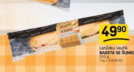 Lahůdky Vavřík BAGETA SE ŠUNKOU