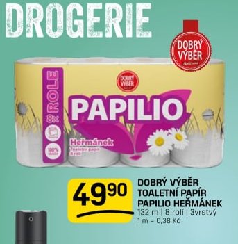 Dobrý Výběr toaletní papír Papilio Heřmánek