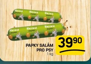 Papky salám pro psy