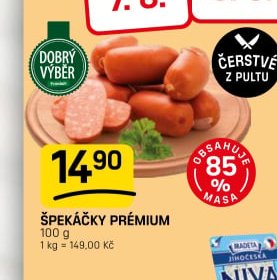 Špekáčky Prémium 100g