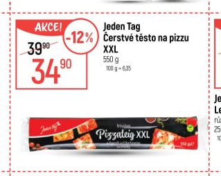 Jeden Tag Čerstvé těsto na pizzu XXL