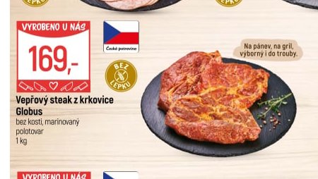 Vepřový steak z krkovice Globus