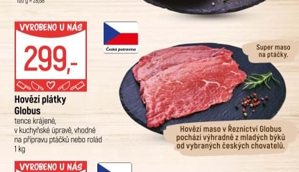 Hovězí plátky Globus