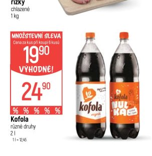 Kofola různé druhy 2 l