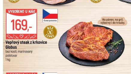 Vepřový steak z krkovice Globus