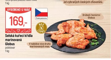 Selská kuřecí křídla marinovaná Globus