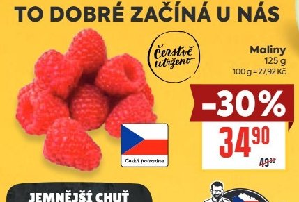 Maliny 125 g